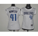 women nba dallas mavericks #41 nowitzki white