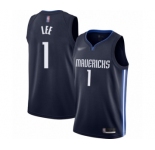 Youth Dallas Mavericks #1 Courtney Lee Swingman Navy Finished Basketball Jersey - Statement Edition
