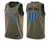 Youth Dallas Mavericks #10 Dorian Finney-Smith Swingman Green Salute to Service Basketball Jersey