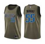 Youth Dallas Mavericks #55 Delon Wright Swingman Green Salute to Service Basketball Jersey