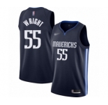 Youth Dallas Mavericks #55 Delon Wright Swingman Navy Finished Basketball Jersey - Statement Edition