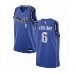 Youth Dallas Mavericks #6 Kristaps Porzingis Swingman Royal Blue Basketball Jersey - Icon Edition