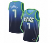 Youth Dallas Mavericks #7 Dwight Powell Swingman Blue Basketball Jersey - 2019-20 City Edition