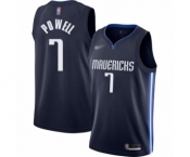 Youth Dallas Mavericks #7 Dwight Powell Swingman Navy Finished Basketball Jersey - Statement Edition
