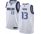 Youth Nike Dallas Mavericks #13 Steve Nash Swingman White NBA Jersey - Association Edition