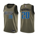 Youth Nike Dallas Mavericks #20 Doug McDermott Swingman Green Salute to Service NBA Jersey
