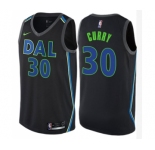 Youth Nike Dallas Mavericks #30 Seth Curry Swingman Black NBA Jersey - City Edition