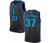 Youth Nike Dallas Mavericks #37 Kostas Antetokounmpo Swingman Charcoal NBA Jersey - City Edition