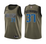 Youth Nike Dallas Mavericks #37 Kostas Antetokounmpo Swingman Green Salute to Service NBA Jersey