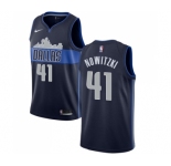 Youth Nike Dallas Mavericks #41 Dirk Nowitzki Swingman Navy Blue NBA Jersey Statement Edition