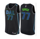 Youth Nike Dallas Mavericks #77 Luka Doncic Swingman Black NBA Jersey - City Edition
