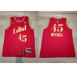 Cavaliers #45 Donovan Mitchell Red Nike 2023-24 City Edition Swingman Jersey