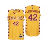 Cleveland Cavaliers #42 Nate Thurmond Hardwood Classic Throwback Gold Swingman Jersey