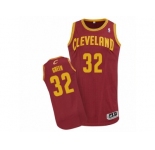 Men Adidas Cleveland Cavaliers #32 Jeff Green Authentic Wine Red Road NBA Jersey