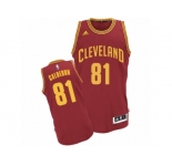 Men Adidas Cleveland Cavaliers #81 Jose Calderon Swingman Wine Red Road NBA Jersey
