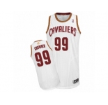 Men Adidas Cleveland Cavaliers #99 Jae Crowder Authentic White Home NBA Jersey