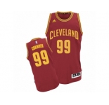 Men Adidas Cleveland Cavaliers #99 Jae Crowder Swingman Wine Red Road NBA Jersey