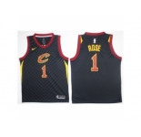 Men Cleveland Cavaliers #1 Derrick Rose Black Swingman 2017-18 NBA Jersey