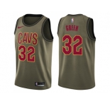 Men Nike Cleveland Cavaliers #32 Jeff Green Green Salute to Service NBA Swingman Jersey