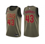 Men Nike Cleveland Cavaliers #43 Brad Daugherty Green Salute to Service NBA Swingman Jersey