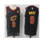 Men Nike Cleveland Cavaliers #9 Dwyane Wade Black Stitched NBA Swingman Jersey