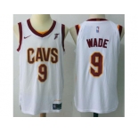 Men Nike Cleveland Cavaliers #9 Dwyane Wade White Stitched NBA Swingman Jersey