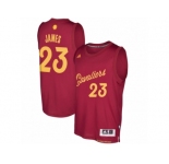 Men adidas Cleveland Cavaliers #23 LeBron James Burgundy 2016-17 Christmas Day Swingman Jersey