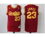 Men's Adidas Cleveland Cavaliers #23 LeBron James Red New Jersey