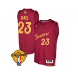 Men's Adidas Cleveland Cavaliers #23 LeBron James Swingman Wine Red 2016-2017 Christmas Day 2017 The Finals Patch NBA Jersey