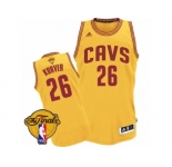 Men's Adidas Cleveland Cavaliers #26 Kyle Korver Swingman Gold Alternate 2017 The Finals Patch NBA Jersey