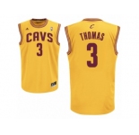 Men's Adidas Cleveland Cavaliers #3 Isaiah Thomas Authentic Gold Alternate NBA Jersey