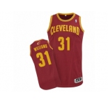 Men's Adidas Cleveland Cavaliers #31 Deron Williams Authentic Wine Red Road 2016 The Finals Patch NBA Jersey