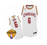 Men's Adidas Cleveland Cavaliers #6 Andrew Bogut Swingman White Home 2017 The Finals Patch NBA Jersey