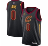 Men's Cleveland Cavaliers #0 Kevin Love Jordan Brand Black 2020-21 Swingman Jersey