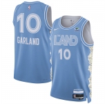 Men's Cleveland Cavaliers #10 Darius Garland Light Blue 2024-25 City Edition Stitched Jersey