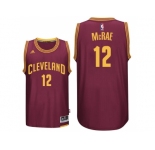 Men's Cleveland Cavaliers #12 Jordan McRae New Swingman Road Wine Jersey
