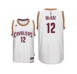 Men's Cleveland Cavaliers #12 Jordan McRae New Swingman White Home Jersey