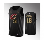 Men's Cleveland Cavaliers #16 Cedi Osman Black Statement Edition Stitched Basketball Jersey
