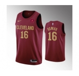 Men's Cleveland Cavaliers #16 Cedi Osman Wine Icon Edition Stitched Basketball Jersey