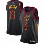 Men's Cleveland Cavaliers #2 Collin Sexton Jordan Brand Black 2020-21 Swingman Jersey