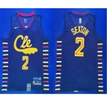 Men's Cleveland Cavaliers #2 Collin Sexton Navy Blue 2020 City Edition NBA Swingman Jersey