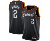 Men's Cleveland Cavaliers #2 Collin Sexton Nike Black 2020-21 Swingman Player Jersey