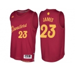 Men's Cleveland Cavaliers #23 LeBron James Burgundy 2016 Christmas Day NBA Swingman Jersey