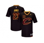 Men's Cleveland Cavaliers #23 LeBron James adidas Black Pride Swingman Jersey