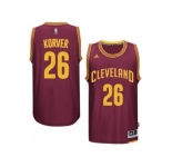 Men's Cleveland Cavaliers #26 Kyle Korver adidas Burgundy Player Swingman Road Jersey