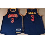Men's Cleveland Cavaliers #3 Thomas Blue Stitched NBA Jersey