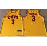 Men's Cleveland Cavaliers #3 Thomas Gold Alternate Stitched NBA Jersey