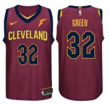Men's Cleveland Cavaliers #32 Jeff Green Jersey 2017-18 New Season Wine Red Jersey