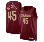 Men's Cleveland Cavaliers #45 Donovan Mitchell Red Nike Swingman Player Jersey
