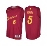 Men's Cleveland Cavaliers #5 J.R. Smith 2016 Christmas Day Burgundy NBA Swingman Jersey